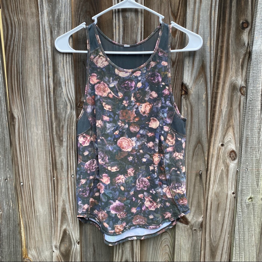 lululemon rose pattern tank top